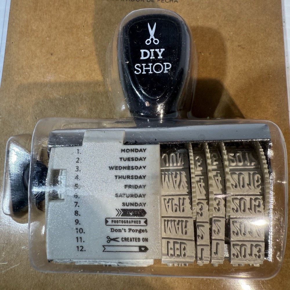 DIY Shop 4 Rotary Date Stamp Stamper Silver - 376322 - Picture 2 of 7